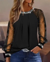 Camille | Glamouröses Damen Pailletten-Mesh-Top Für Stilvolle Looks