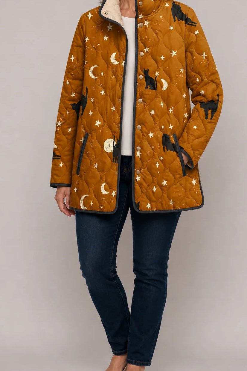 Wearbella | Floral Print Quilted Puffer Jacket für Frauen