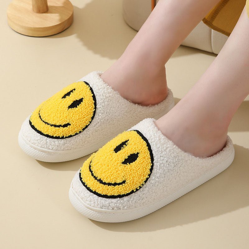 Carlo | Unisex-Hausschuhe – Komfortable Smiley-Design Slipper