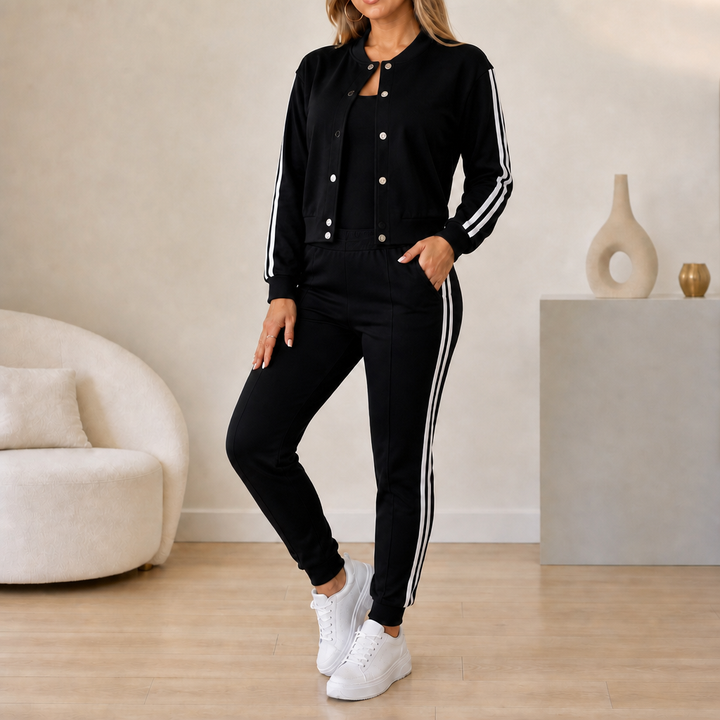 Wearbella | 3-teiliger Set – Kurzjacke, Tanktop und Jogginghose