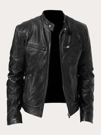 Markus | Zeitlose Herren-Lederjacke im Klassischen Biker-Stil