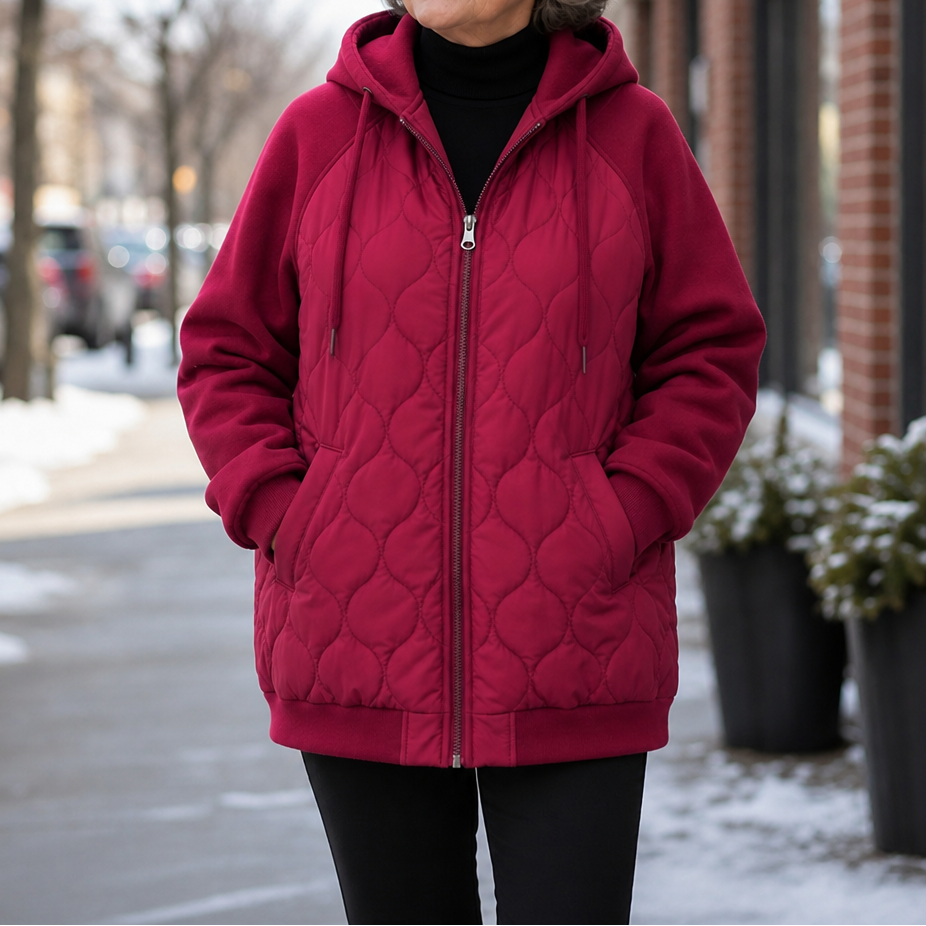 Wearbella | Spliced Quilted Hooded Puffer Jacket – Bequeme warme Jacke für kalte Tage