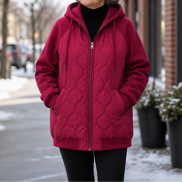Wearbella | Spliced Quilted Hooded Puffer Jacket – Bequeme warme Jacke für kalte Tage