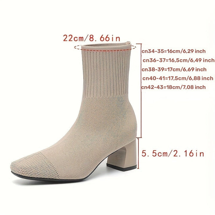 Kerstin | Modern and Elegant Knit Ankle Boots