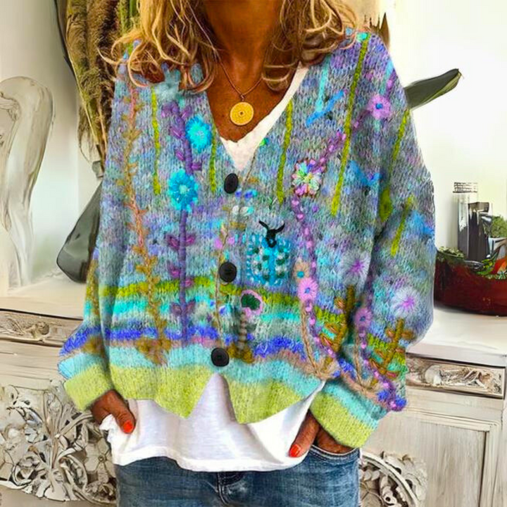 Carolin | Strickpullover – Buntes Ethno-Design für Frauen