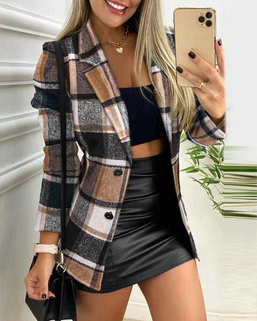Isabella | Karierter Und Eleganter Damenblazer