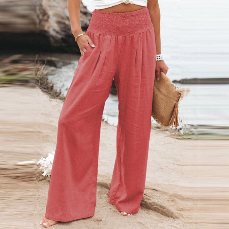 Anne | Airy and Elegant Linen Wide-Leg Trousers