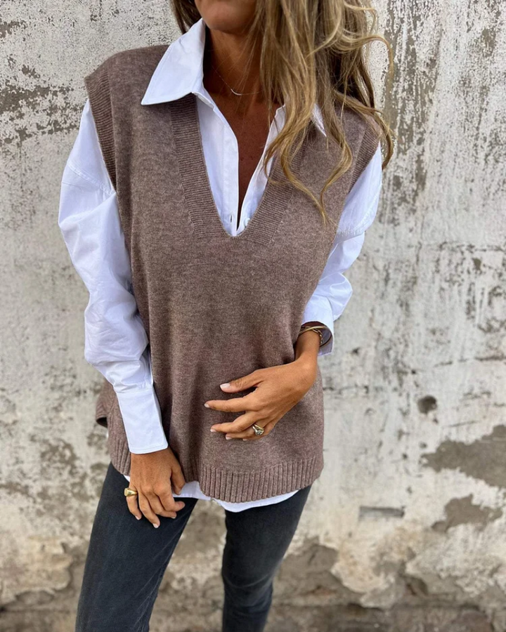 Emma | Elegant and Classic Women's Knitted Vest for Every Occasion