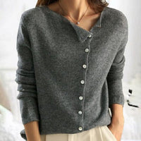 Nina | Kuscheliger Damen-Strickpullover Mit Eleganten Knopfdetails