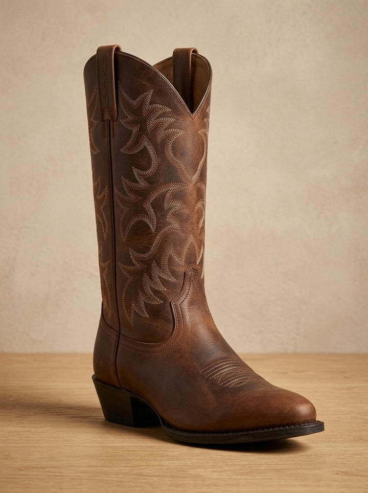 Elfriede | Cowboy Boots – Bestickte Mid-Calf Stiefel für Damen