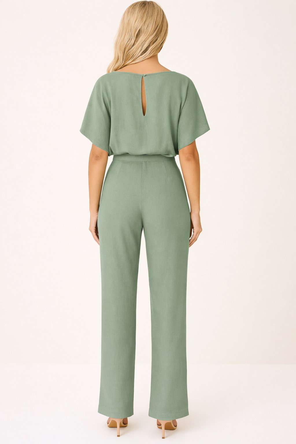 Greta | Weites-Bein Jumpsuit für Damen mit Bindegürtel