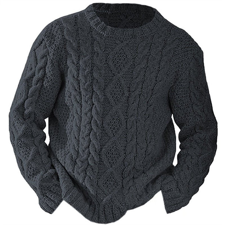 Ellis | Kabelstrick Pullover mit Rundhalsausschnitt