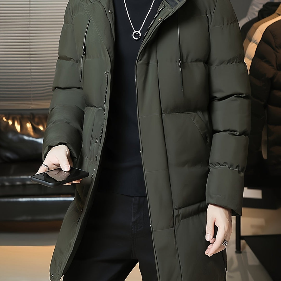 Donovan | Hooded Longline Puffer Coat – Eleganter Winterstil für Männer