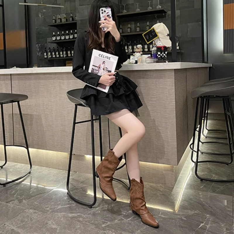 Valentina | Striking Western Boots with Studs for Women