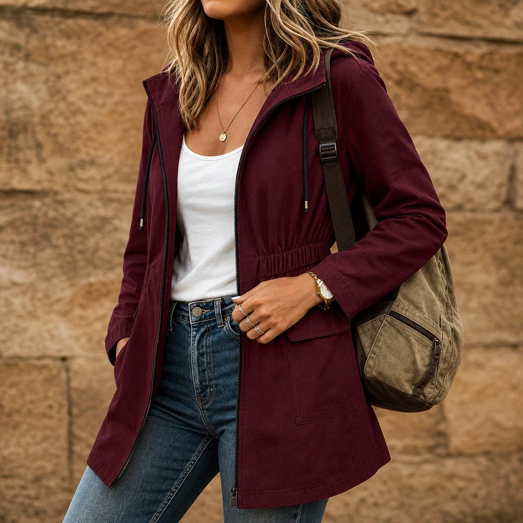 Cityora | Hooded Parka – Verstellbare Taille für Eleganten Look