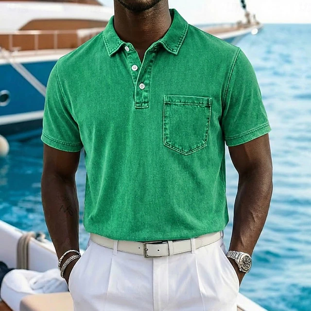 Vincent | Vintage-Washed Polo Shirt – Klassischer Look für Männer