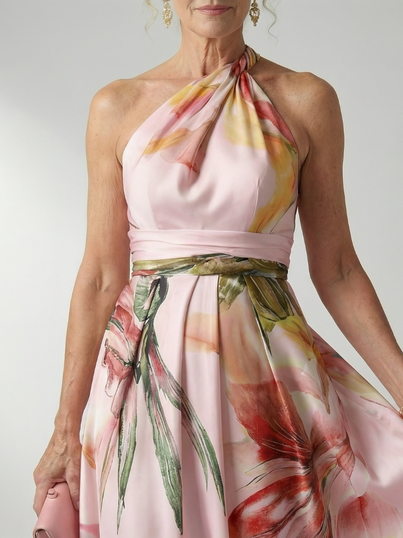 Amiel | Maxi Kleid – Luftiges Floral-Muster für Damen