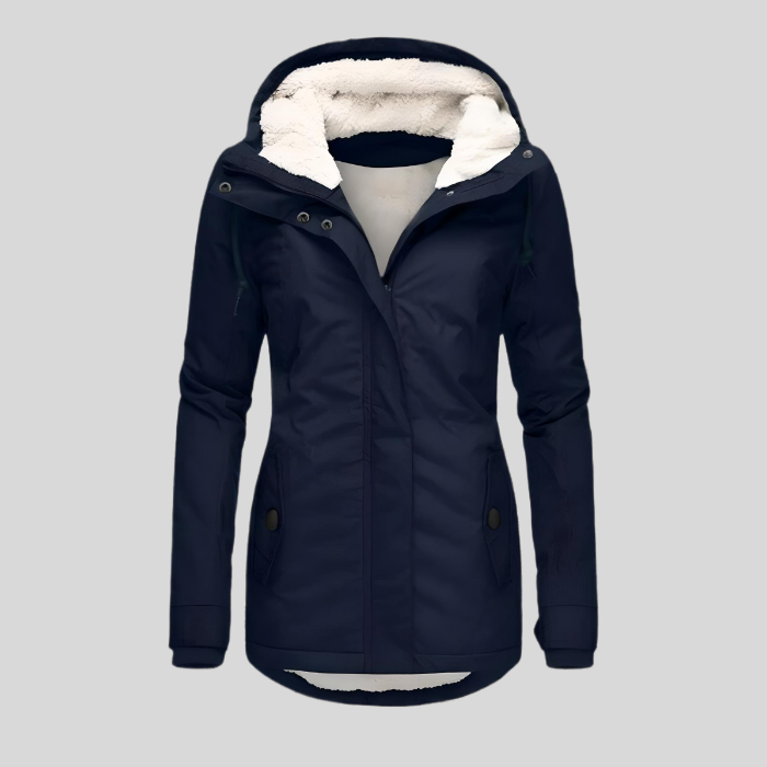 Christin | Wasserdichte Lange Jacke mit Kapuze