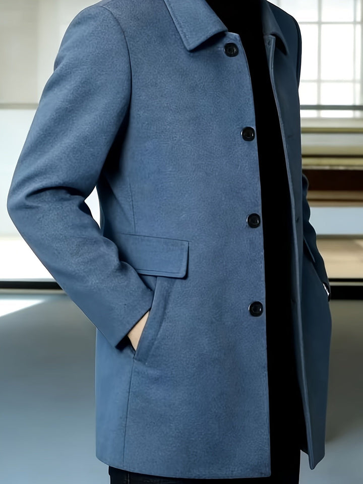 Gerard | Überziehmantel – Eleganter Single-Breasted Stil für Männer
