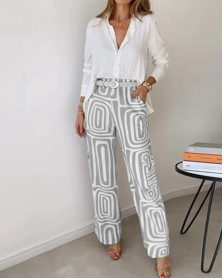 Dorothea | Zweiteiliges Set – Elegantes Oberteil und Hose