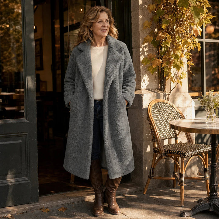 Veloura | Long Teddy Coat – Gemütlicher Stil für Frauen