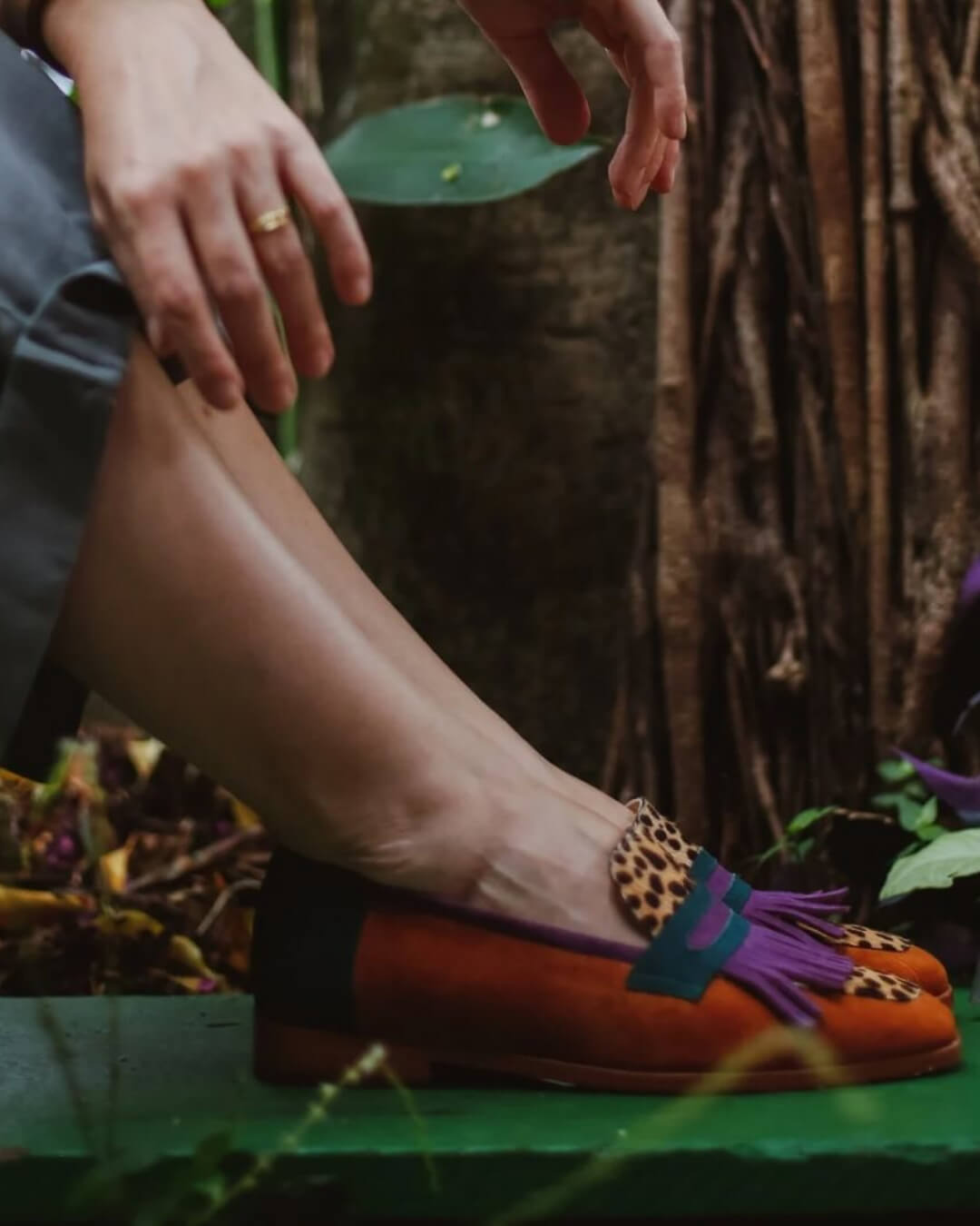 Rebecca | Ausdrucksstarke Animal-Print Loafer Mit Dekorativen Fransen