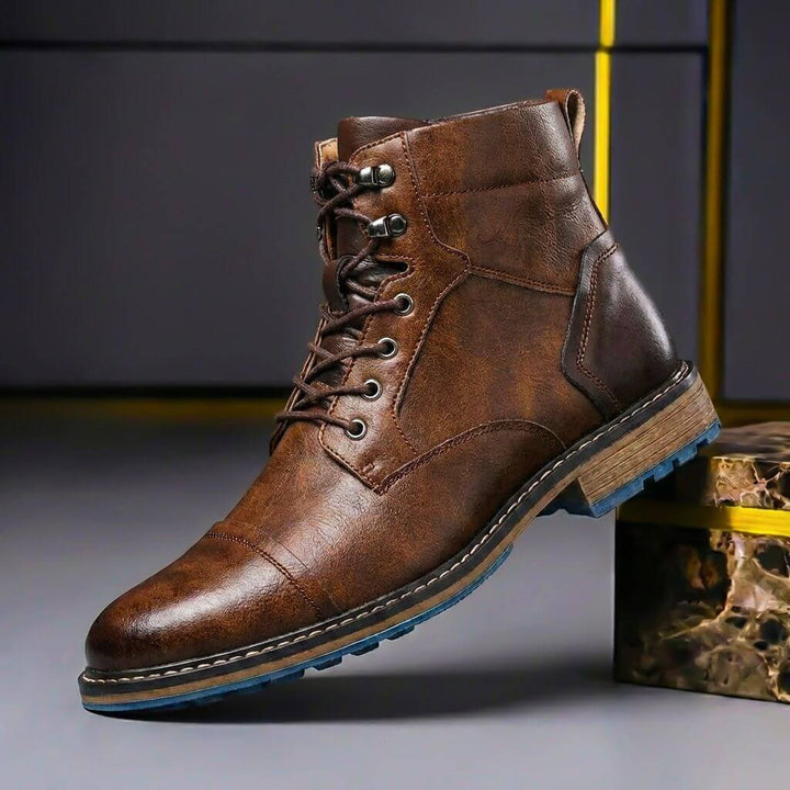 Jake | Two-Tone Leather Boots – Handcrafted Style for Men