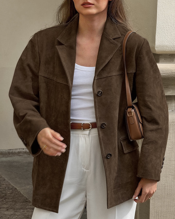Heike | Eleganter Und Stilvoller Suede Blazer