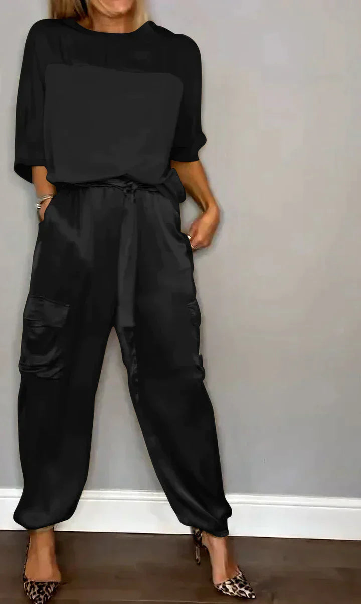 Kristin | Elegant and Luxurious Satin-Style Two-Piece Set