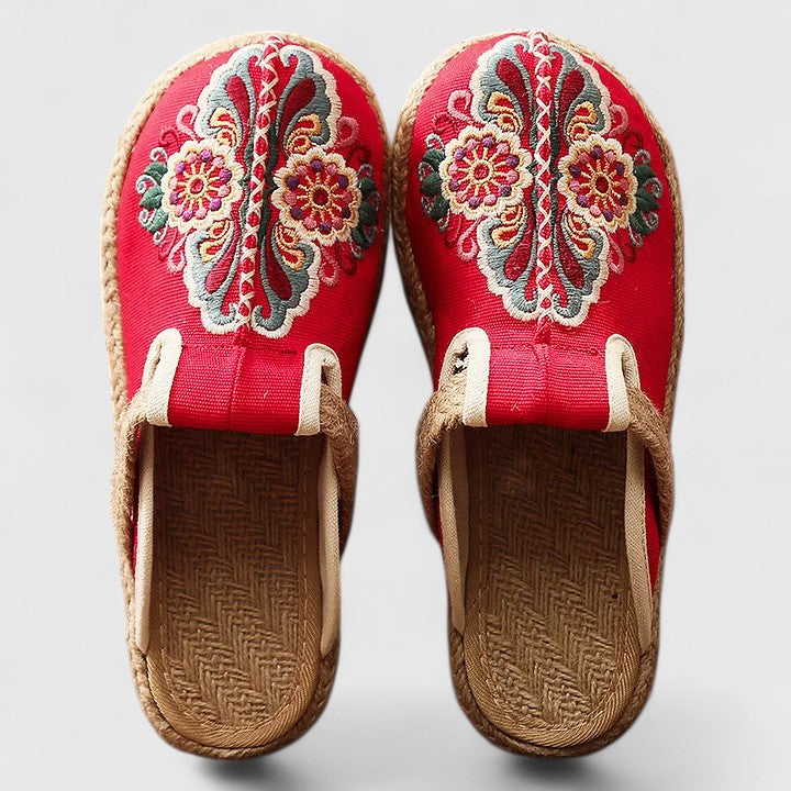 Elena | Artistic and Elegant Floral Mules
