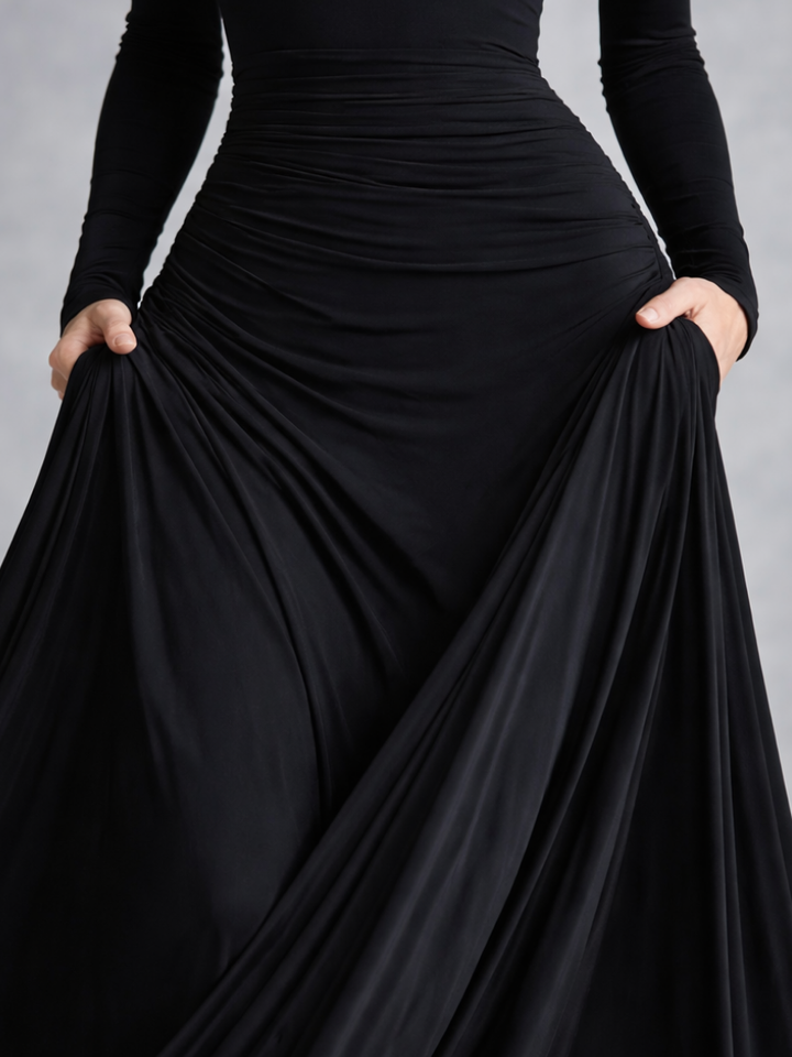 Maris | Maxi Kleid – Elegante Lange Ärmel für Frauen