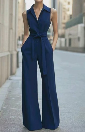 Marie | Jumpsuit – Taillierter Stil für Damen mit weitem Bein