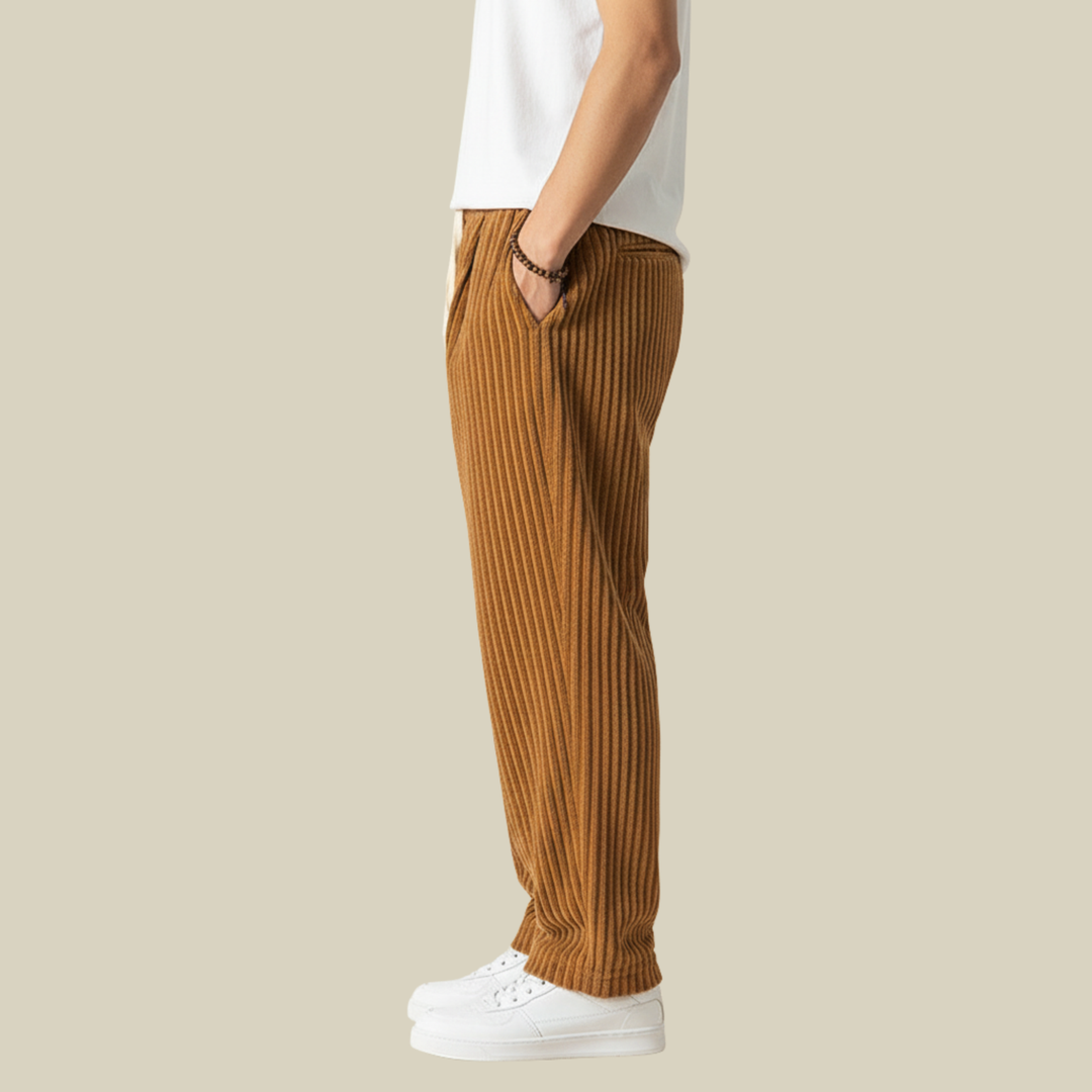 Masaaki | Cordhose – Bequeme Eleganz mit Elastischem Bund