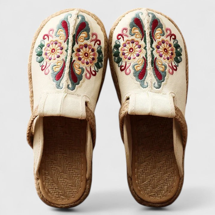 Elena | Artistic and Elegant Floral Mules