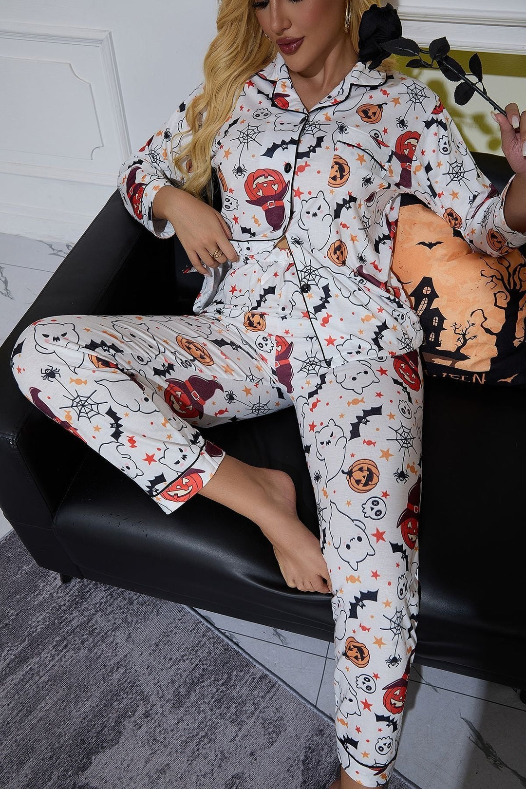 WW | Halloween Pajama Set – Playful Design for Women