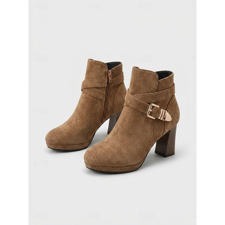 Renata | Block Heel Ankle Boots mit Schnalle