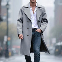 Maximilian | Klassischer Und Warmer Herren-Trenchcoat Aus Wollmix