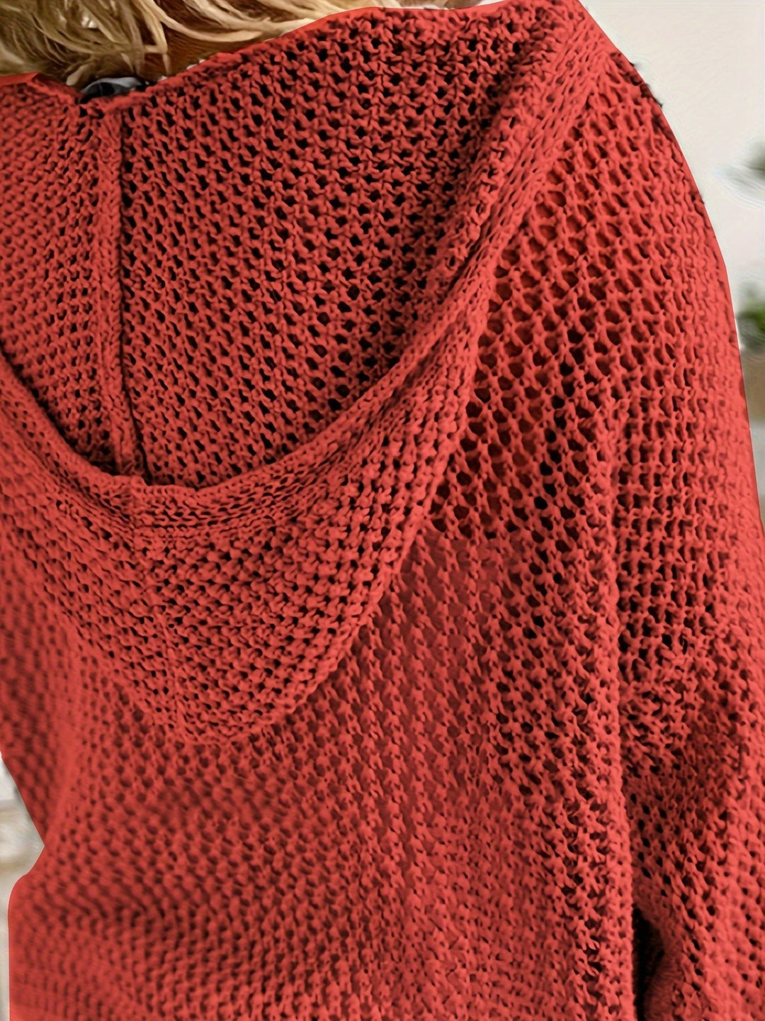 Delaney | Offener Strickpullover mit Kapuze