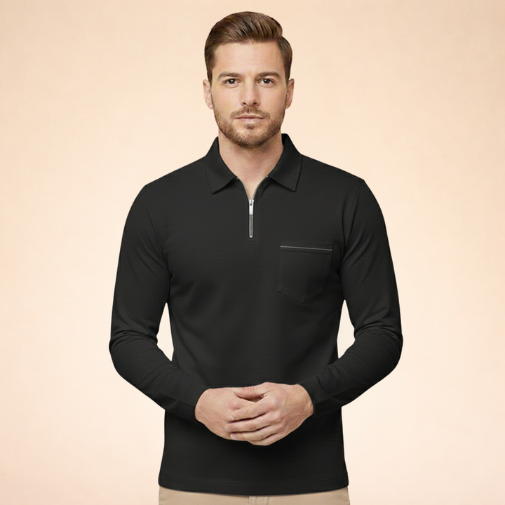 Patrick | Elegant breathable long-sleeve polo shirt