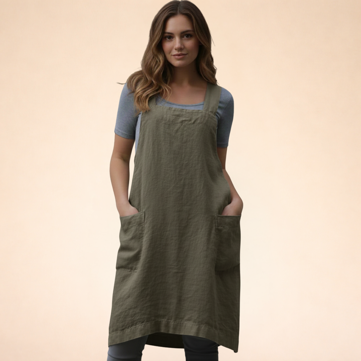 Sandra | Elegant Comfortable Apron Dress