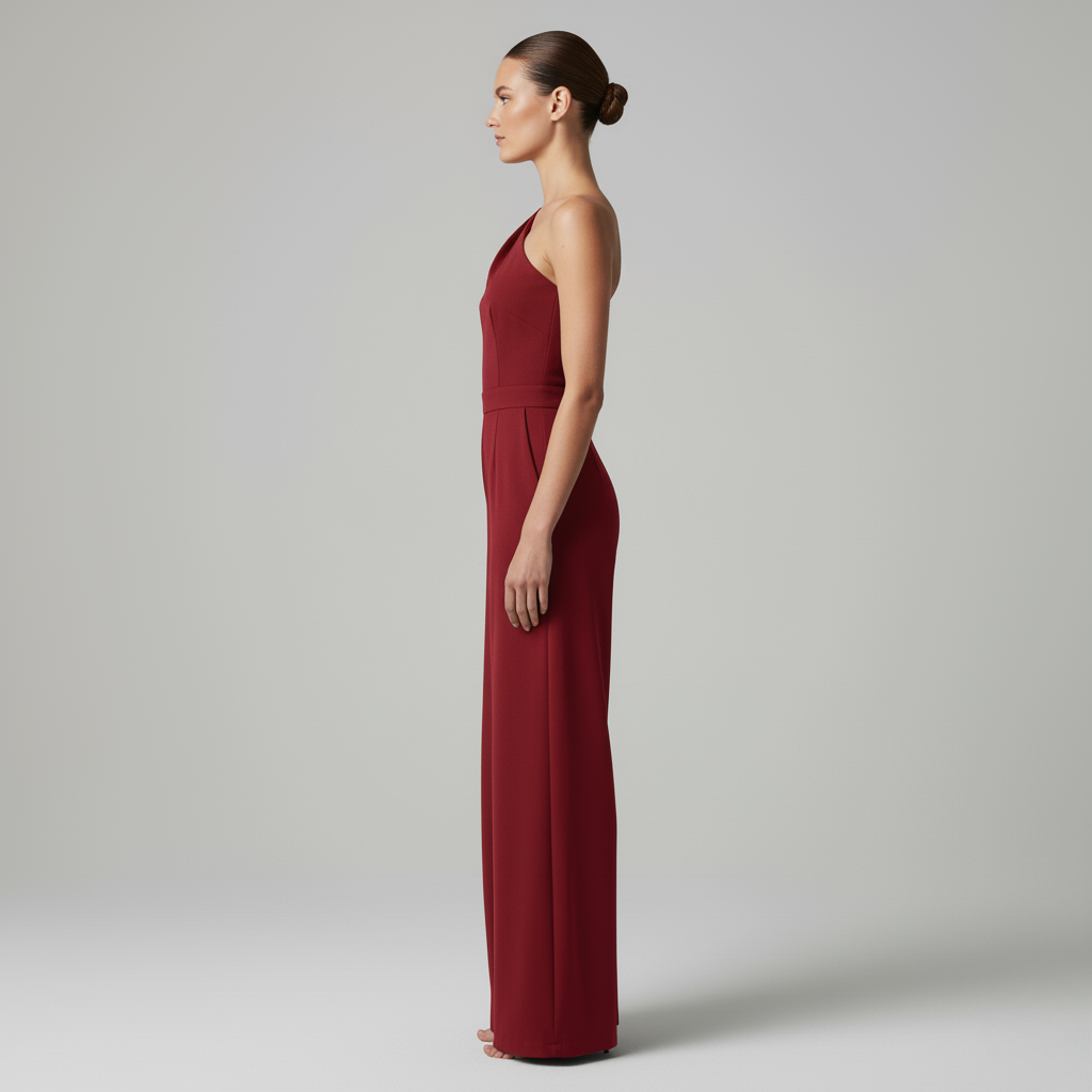 Cecilia | Eleganter Ein Schulter Jumpsuit