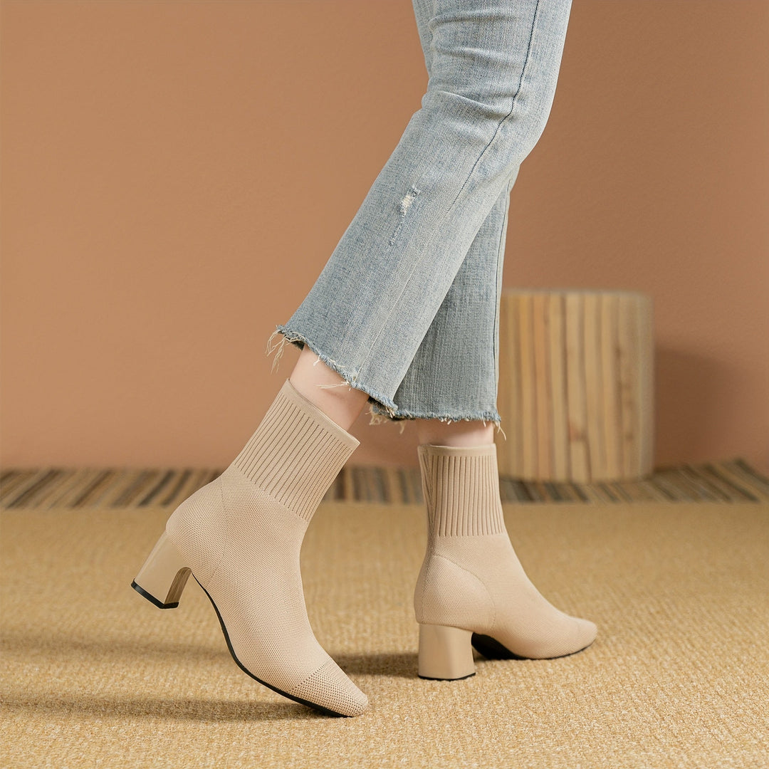 Kerstin | Modern and Elegant Knit Ankle Boots