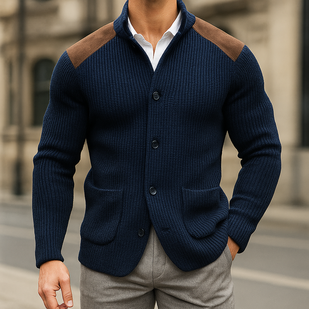 Ralph | Modern Textured Knit Blazer for Men