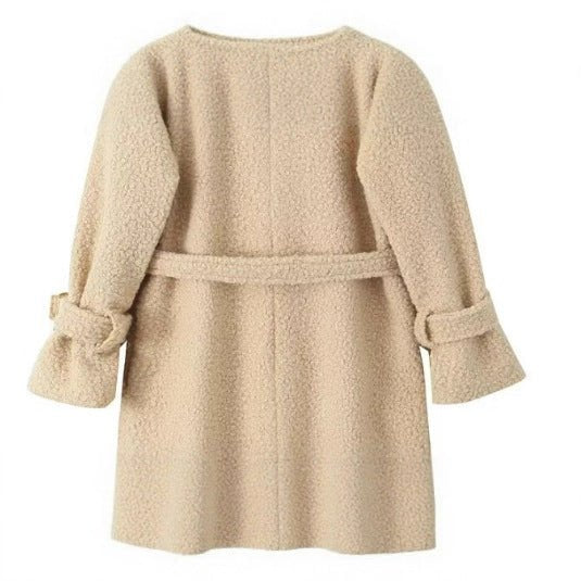 Drune | Langer Teddy-Mantel – Warm und Modern für Damen