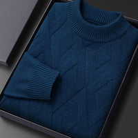 Mason | Strukturierter Mock-Neck Strickpullover für Herren