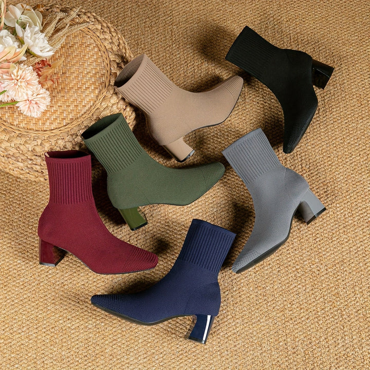 Kerstin | Modern and Elegant Knit Ankle Boots