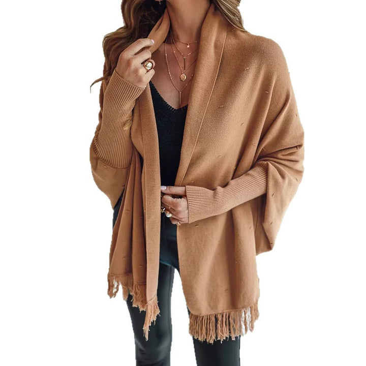 Velora | Poncho mit Fransen für Damen