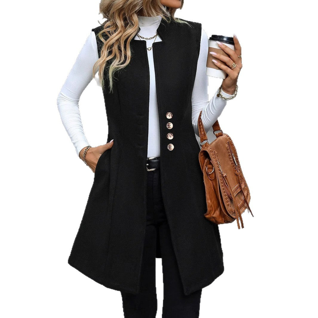 Isabella | Elegant and Modern Women's Button Vest