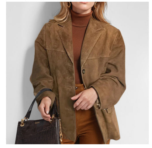 Heike | Eleganter Und Stilvoller Suede Blazer