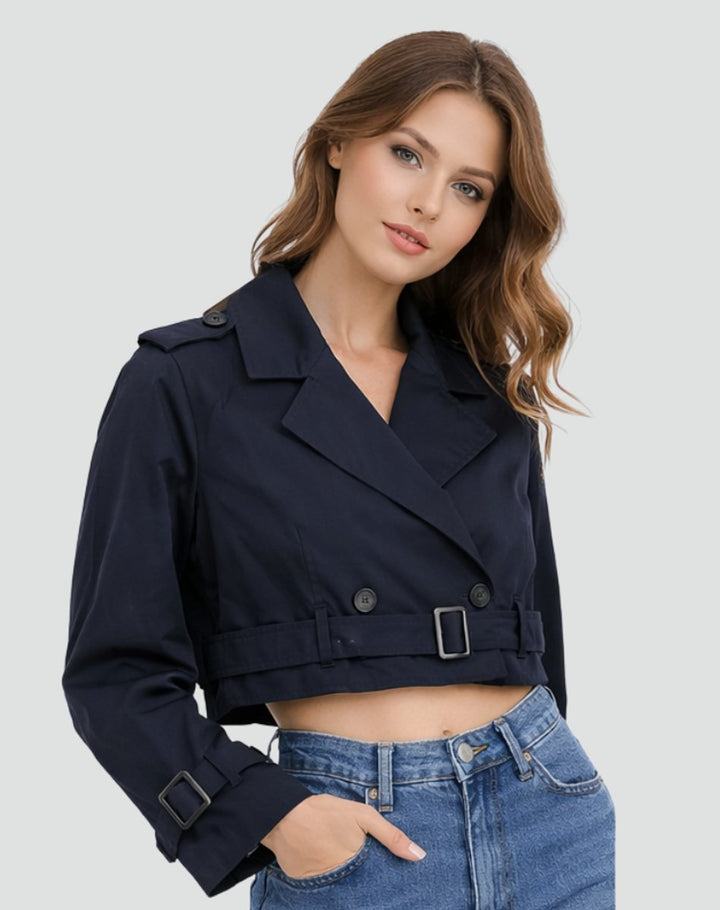 Selina | Short Fitted Trench Coat with an Elegant Silhouette